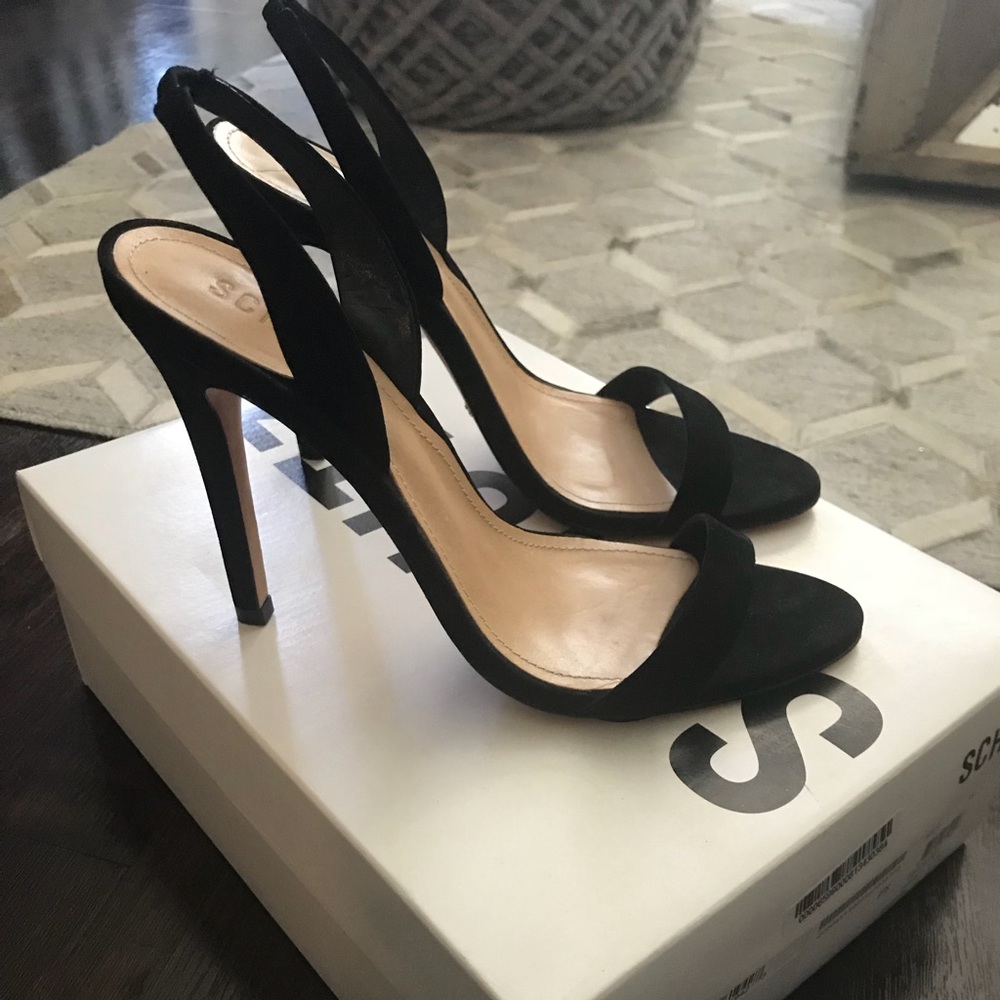 Black heeled sandals